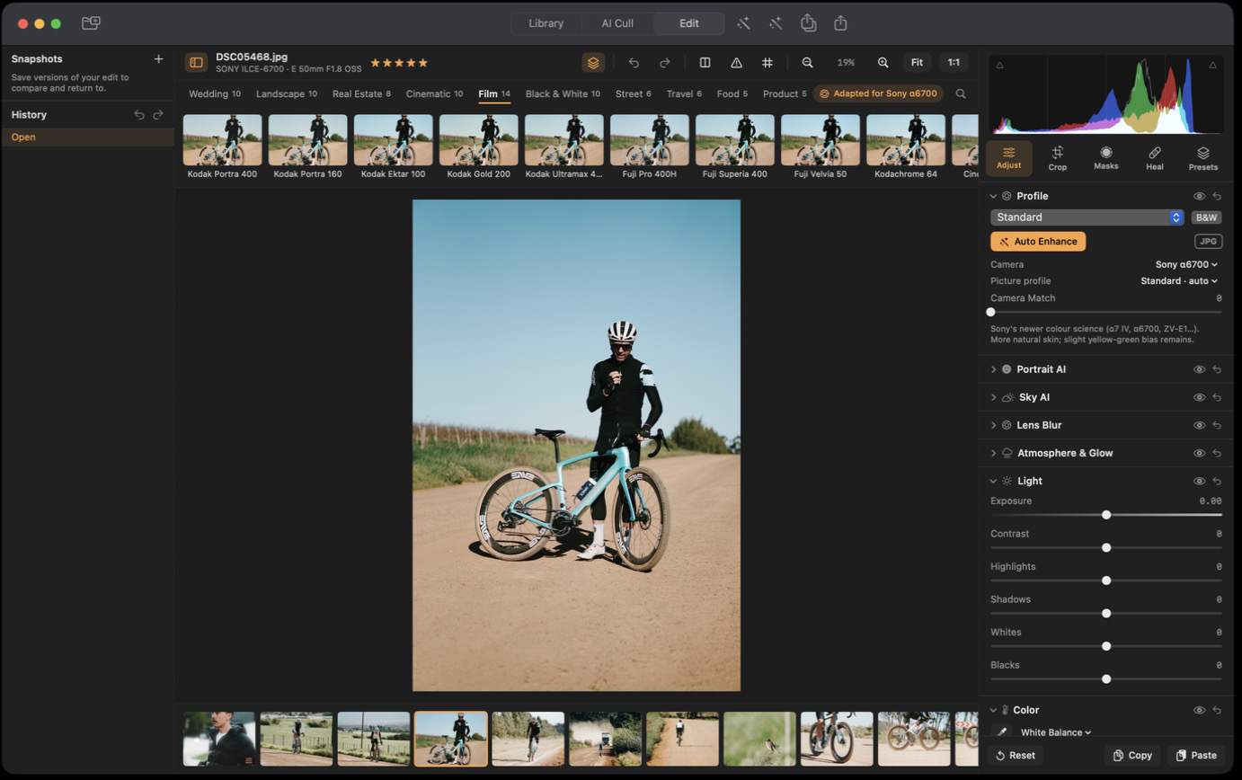 One Vision Stills — Learns your editing style